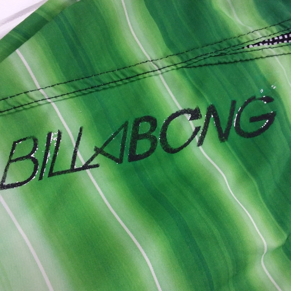 Billabong Platinum-X Board Shorts Drawstring Blue Green Striped Recycler Series - Picture 6 of 10